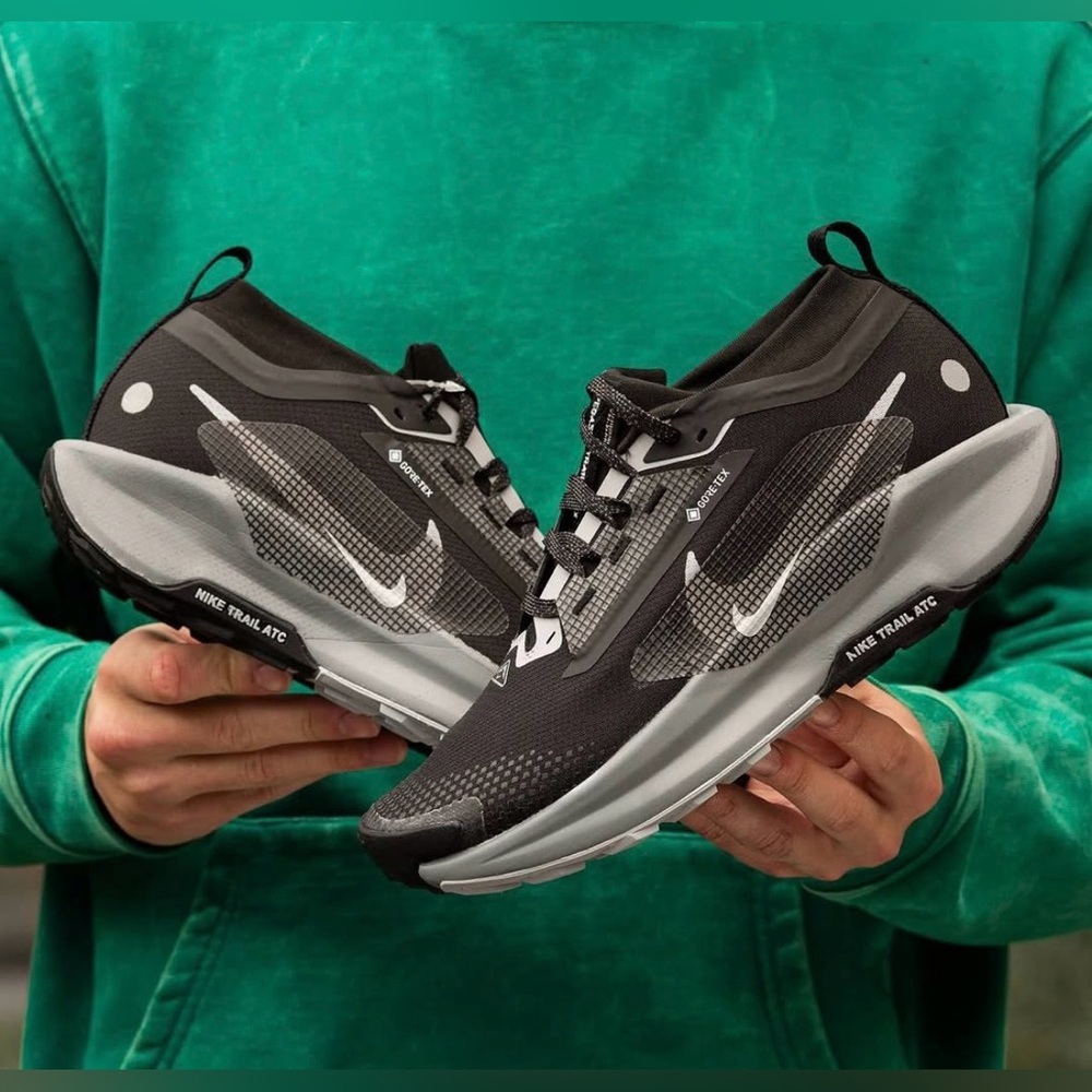 Nike Pegasus 🔥 Trail 5 GORE-TEX Black Wolf Grey Running Shoes FQ0908-001 11 13 - Picture 12 of 14